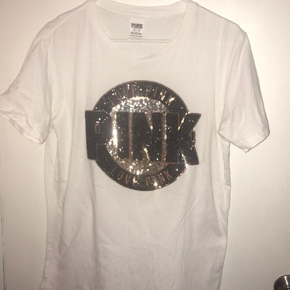 VS PINK Bling Campus Tee